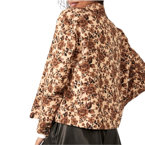 Free People Cali Floral Print Boxy Single Breasted Blazer - Picture 4 of 11